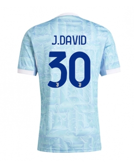 Billige Fotballdrakt Juventus Jonathan David #30 Replika Bortedrakt 2025-26 Kortermet